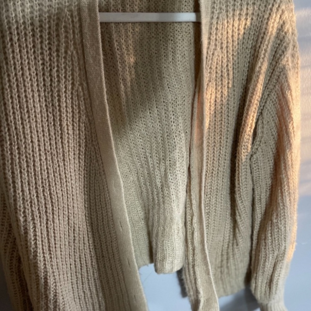 Double Zero Light Tan Knit Cardigan